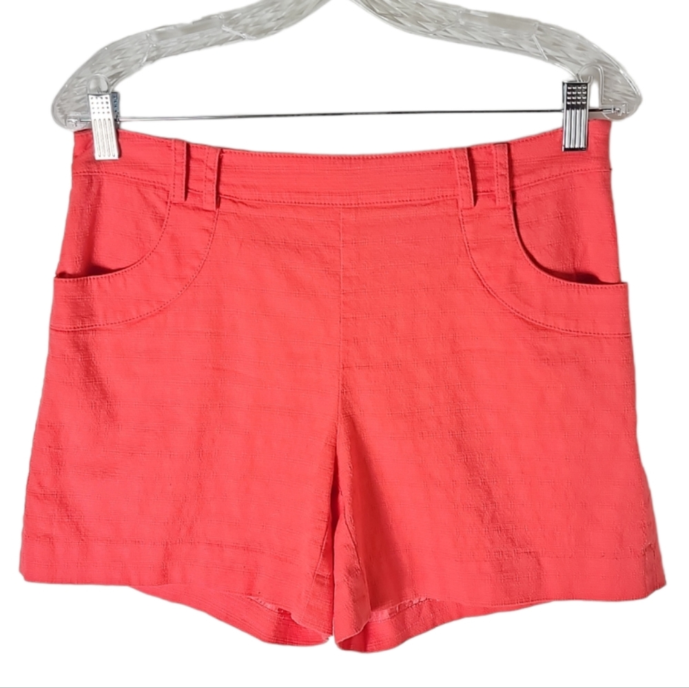 Elevense by Anthropologie mid rise orange shorts size 4 - Picture 2 of 9